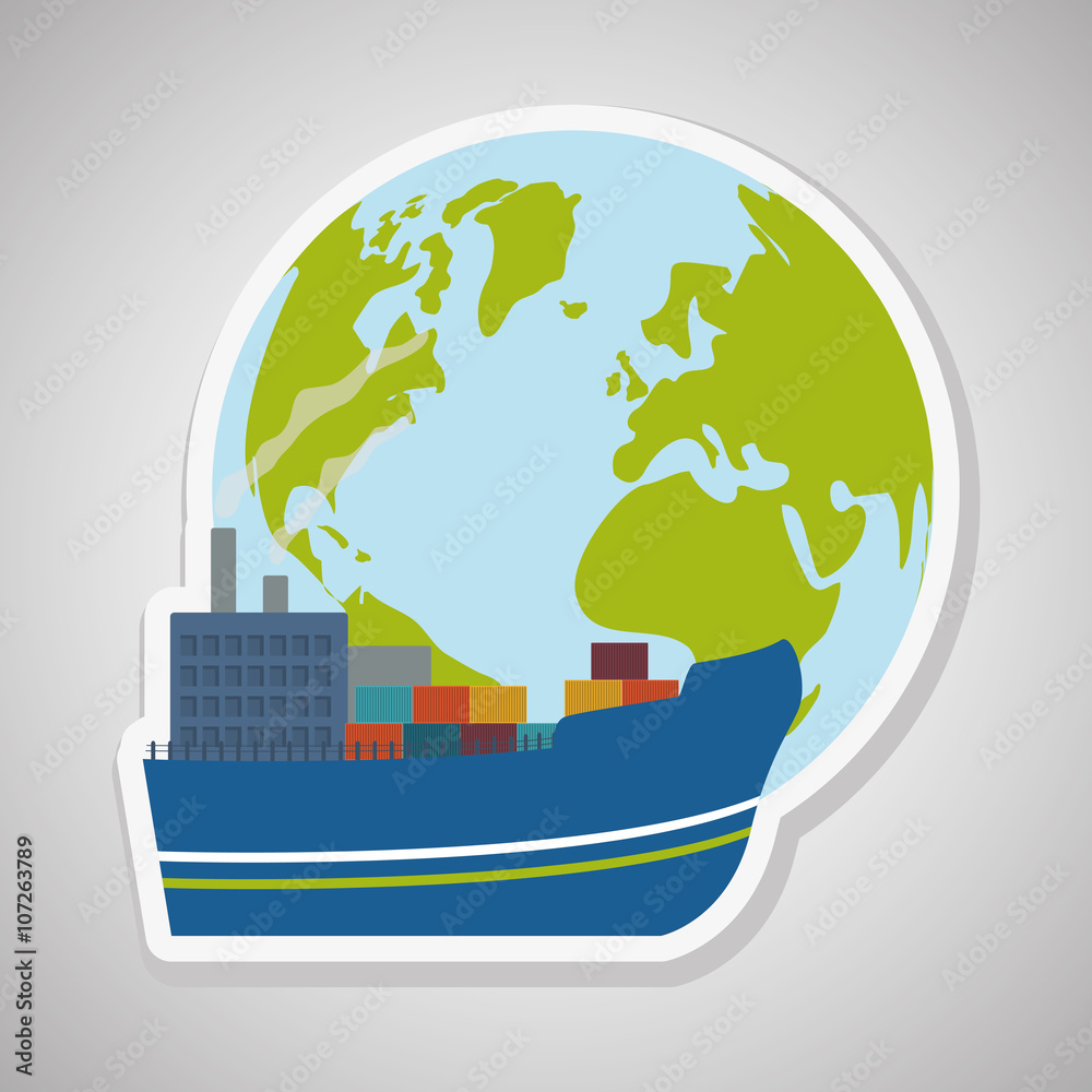 Delivery and planet design, vector illustration Delivery and planet design, vector illustration