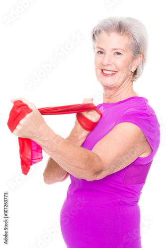 Sportive senior woman