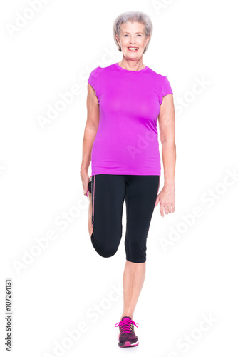 Sportive senior woman