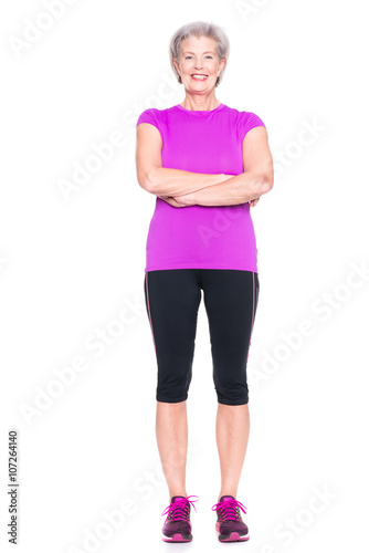 Sportive senior woman