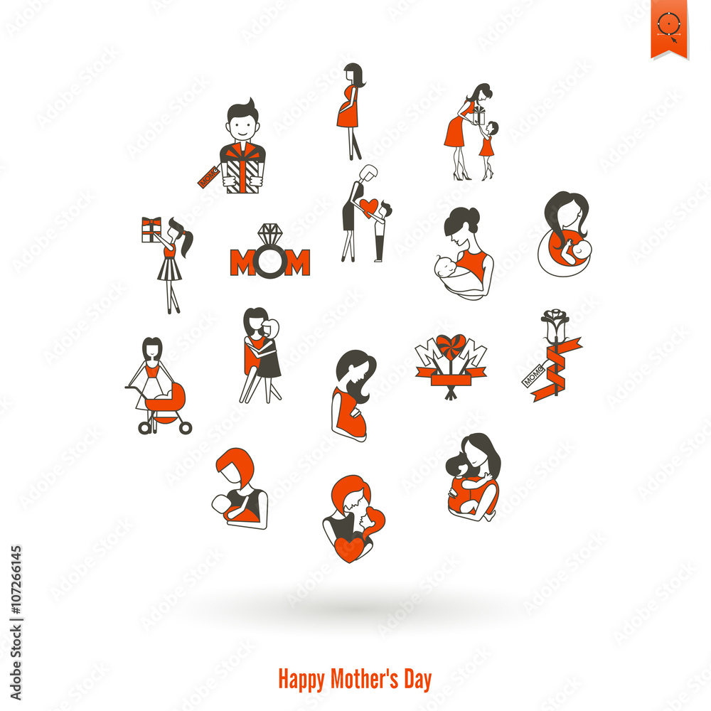 Happy Mothers Day Icons Happy Mothers Day Icons