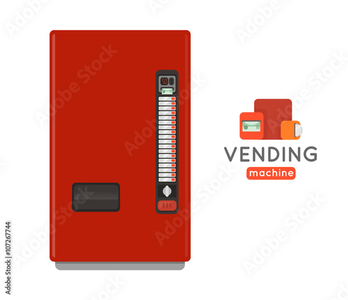 Vending machine vector set. Sell snacks and soda drinks vending