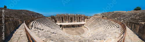 photo of ancient theatre in the city Hierapolis