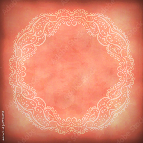 Vintage lace frame with a place for text.