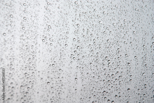 Drops of rain on the window photo