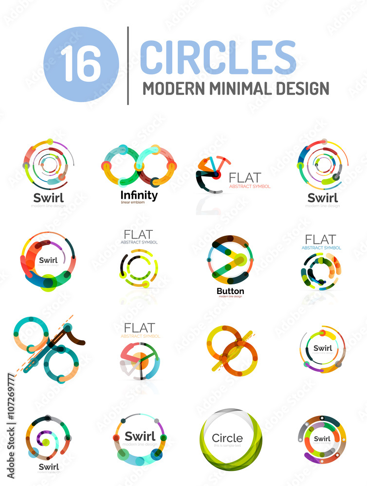 Set of various circle logos Set of various circle logos