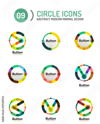 Collection of abstract circle logos