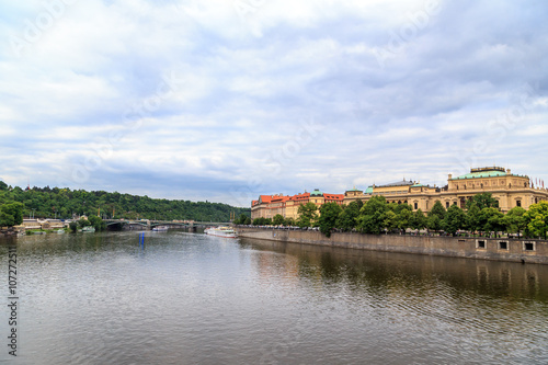 PRAGUE, CZECH REPUBLIC. View of theVltava river and buildings © Michael Egenburg