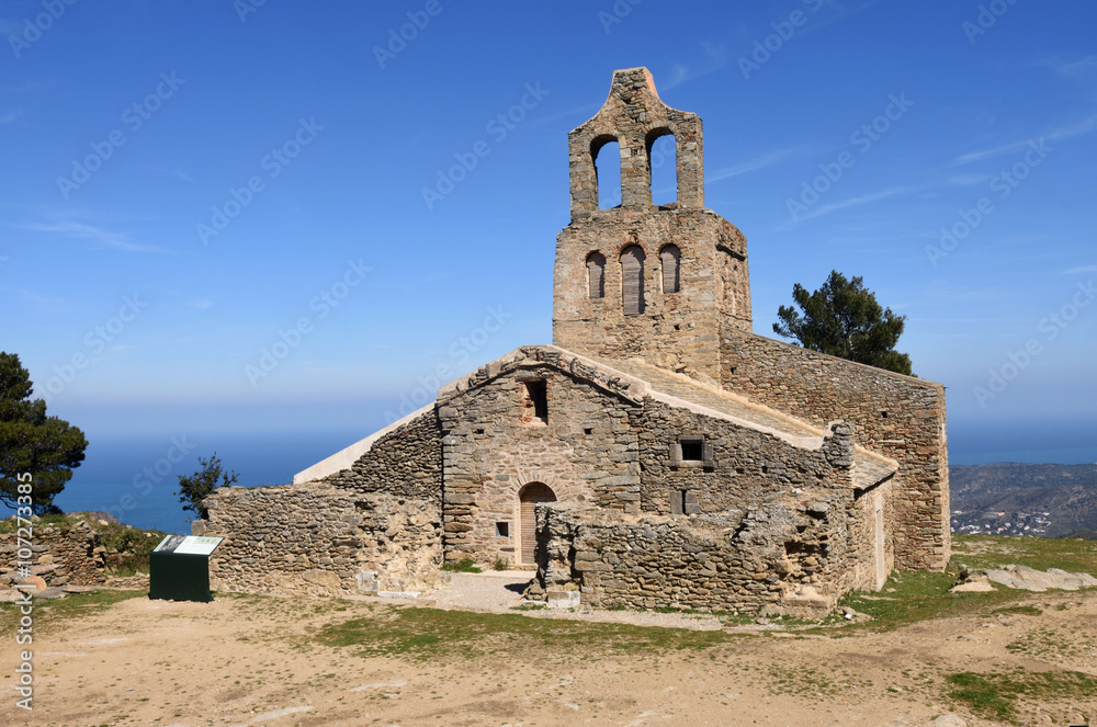 Church of Santa Helena de Rodes, El Port de la Selva, Girona province,Catalonia,Spain