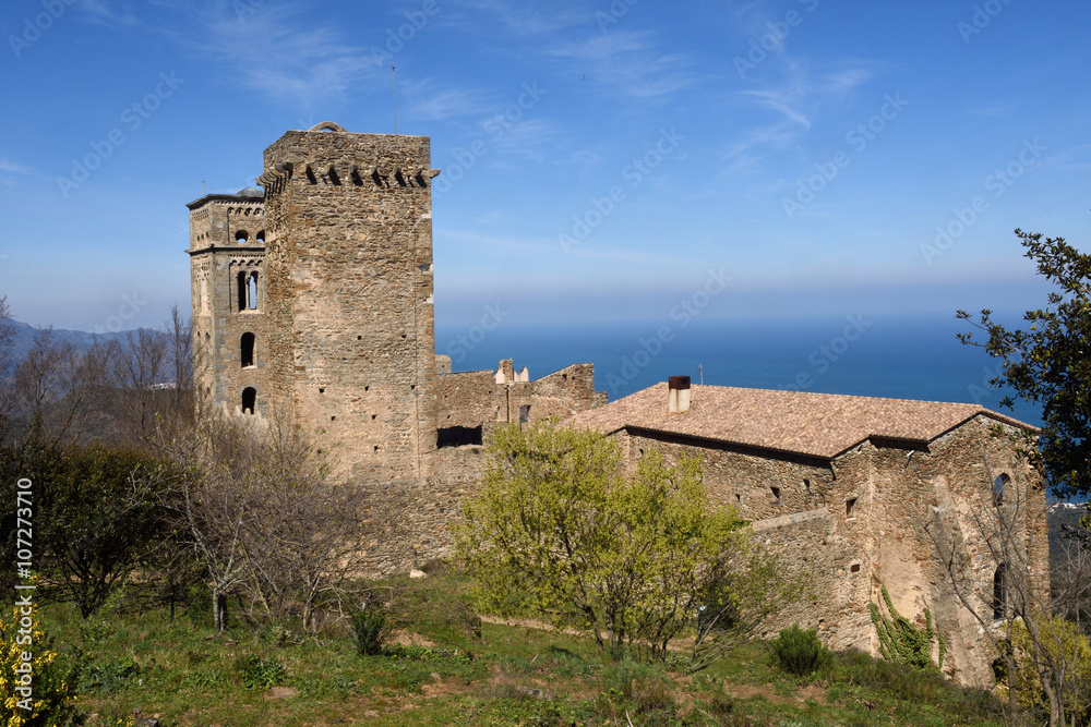 Benedictine monastery of Sant Pere de Rodes, Girona province, Catalonia, Spain Benedictine monastery of Sant Pere de Rodes, Girona province, Catalonia, Spain