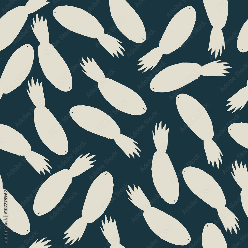 Vector Seamless Pattern with Pineapples Vector Seamless Pattern with Pineapples