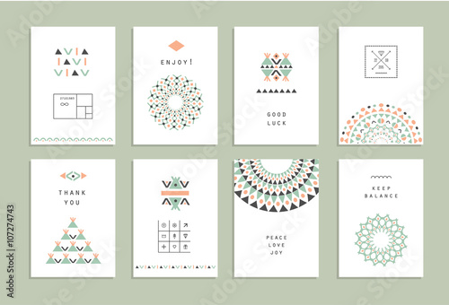 Cute Collection of Ethnic Cards and Invitations. 