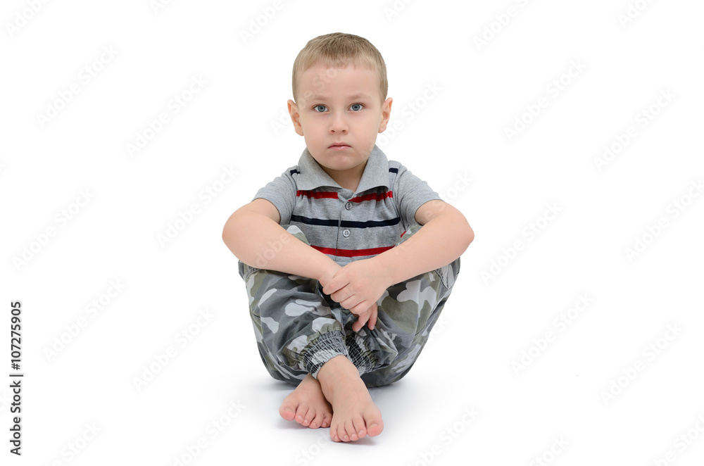 Little boy isolated on a white background Little boy isolated on a white background