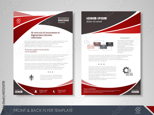 Red business brochure