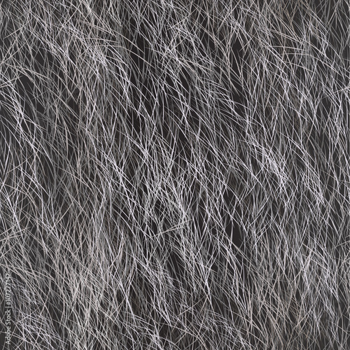 Vector Fur Seamless Pattern. Grey Fur Background. 
