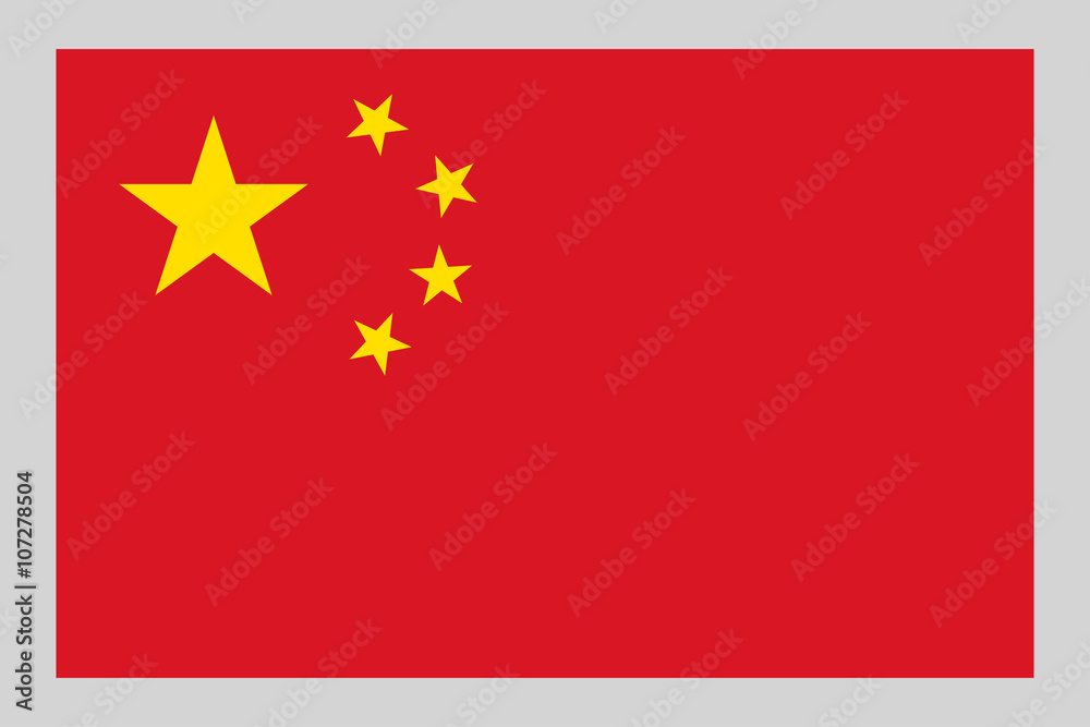 China flag on a black background, stylish vector illustration China flag on a black background, stylish vector illustration
