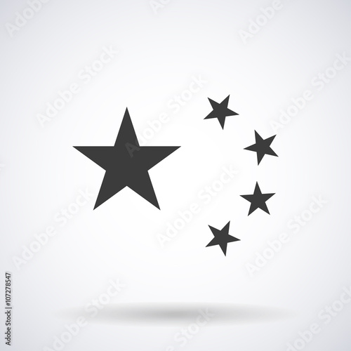 the stars of the Chinese flag, stylish vector illustration