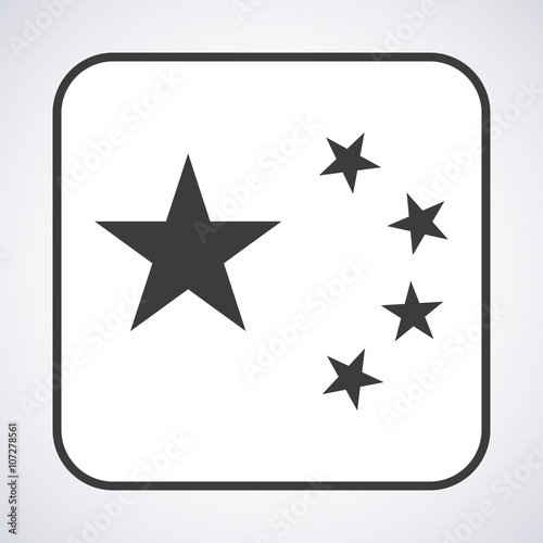 the stars of the Chinese flag icon, stylish vector illustration
