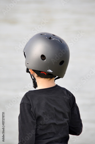 Little Boy with big helmet © Karl Allen Lugmayer
