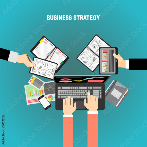 Flat design illustration concepts for business analysis and planning, consulting,