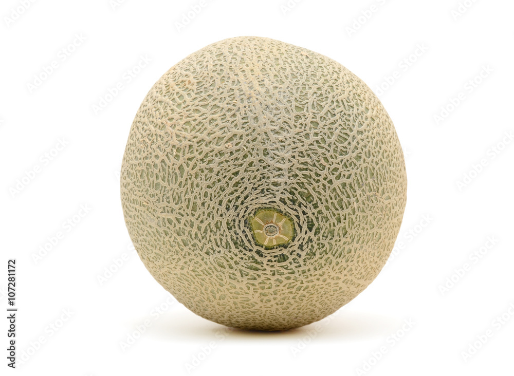 Cantaloupe melon slices isolated on white background Cantaloupe melon slices isolated on white background
