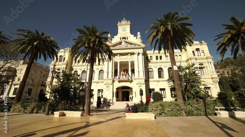 Wide angle shot of City Hall of Malaga photo