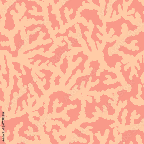 Coral vector seamless pattern