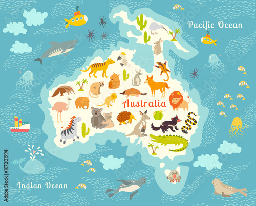 mapa-swiata-zwierzat-australia