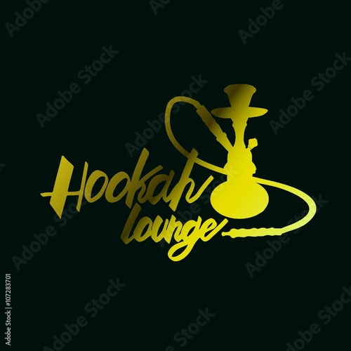 Hookah lounge Hand lettering.