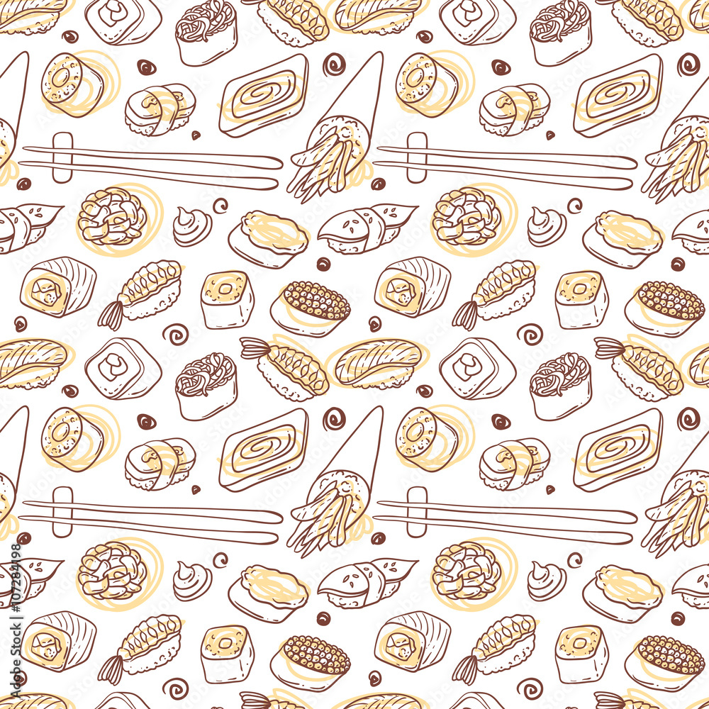 Sushi hand drawn Sushi hand drawn