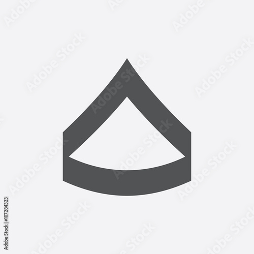 Private first class icon of vector illustration for web and mobile