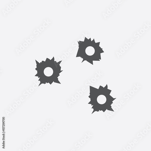Bullet holes icon of vector illustration for web and mobile