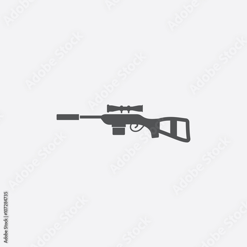 Sniper Rifle icon of vector illustration for web and mobile