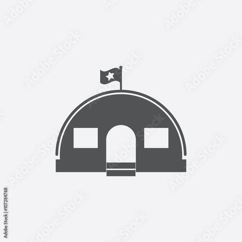 Photography Barracks icon of vector illustration for web and mobile