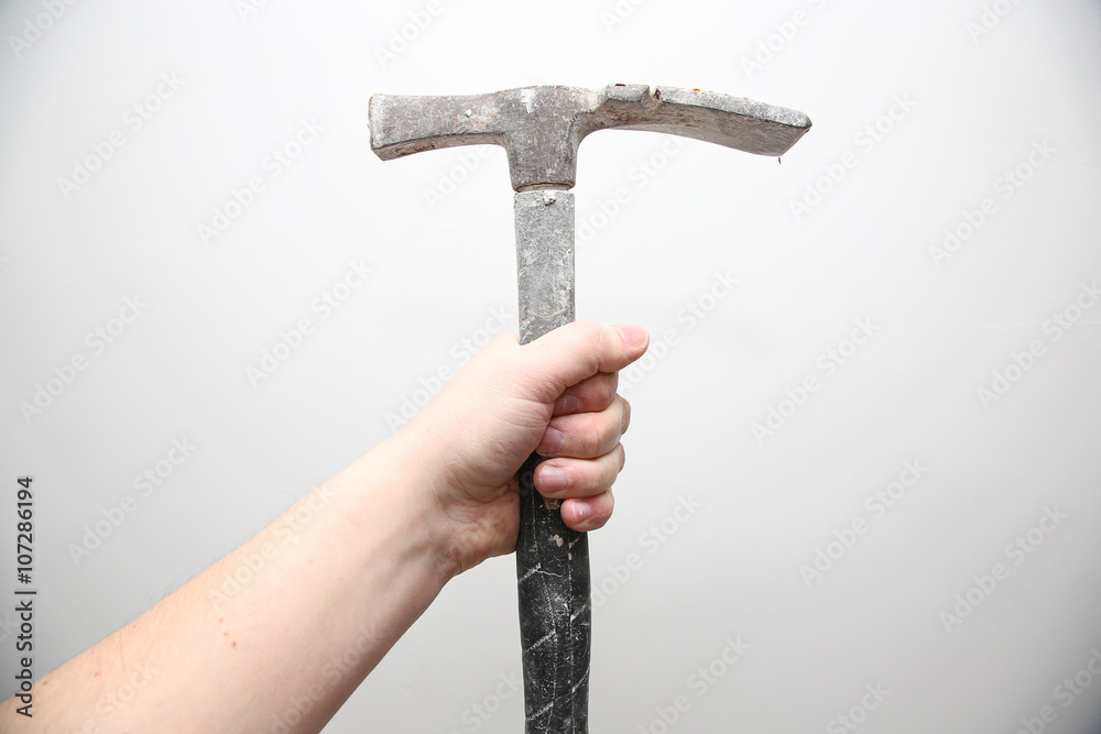 Man hold in the hand tools Man hold in the hand tools