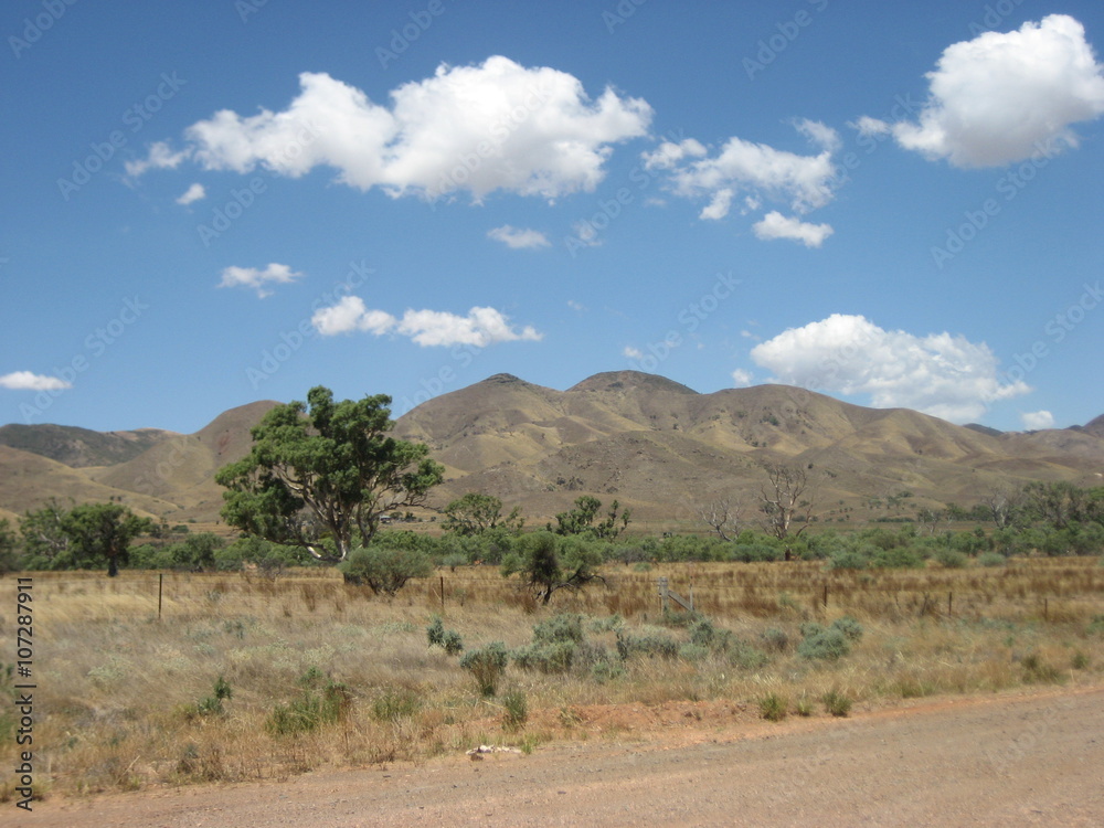 Blick auf Hügel der Flinders Ranges, Australien Blick auf Hügel der Flinders Ranges, Australien