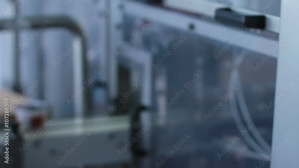 Industrial control panel display and production line control buttons/Industrial equipment at food factory/Computer controlled conveyor belt/Modern food factory/Automated production line Industrial control panel display and production line control buttons/Industrial equipment at food factory/Computer controlled conveyor belt/Modern food factory/Automated production line