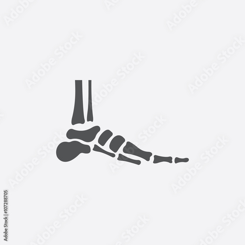 Foot icon of vector illustration for web and mobile