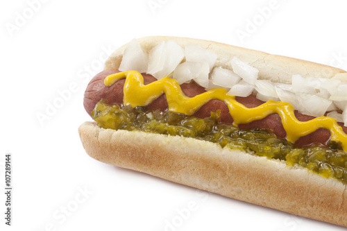 yummy sandwich with hotdog