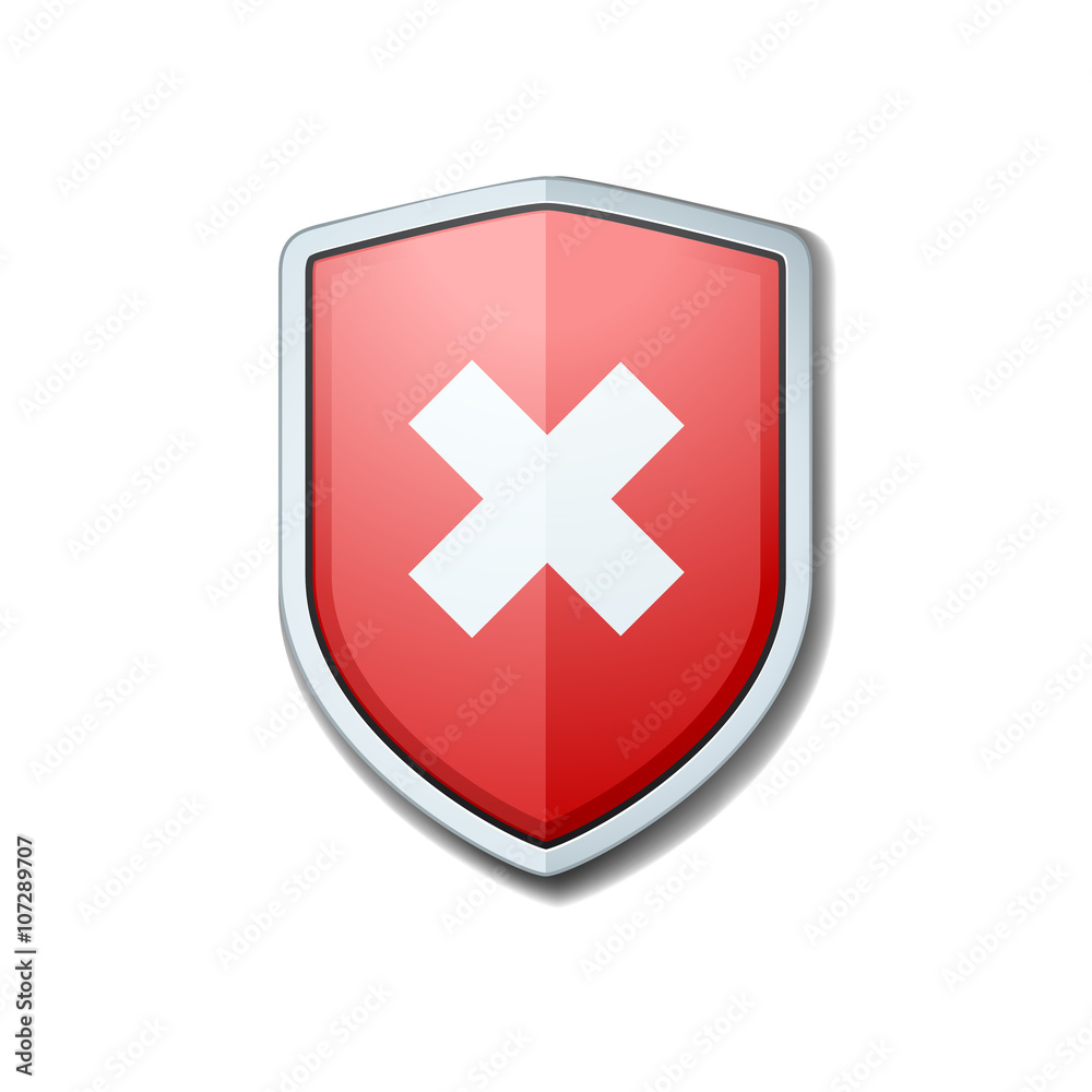 Unprotected Shield sign