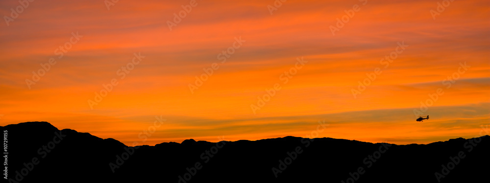 Sunset in Las vegas. Panorama Sunset in Las vegas. Panorama