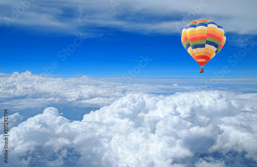Colorful balloon in the blue sky