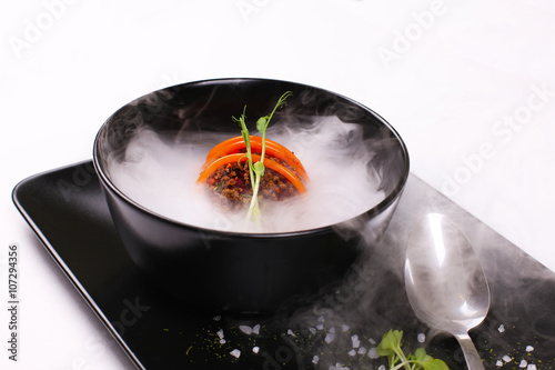 Fototapeta Naklejka Na Ścianę i Meble -  Soup, molecular cuisine.
