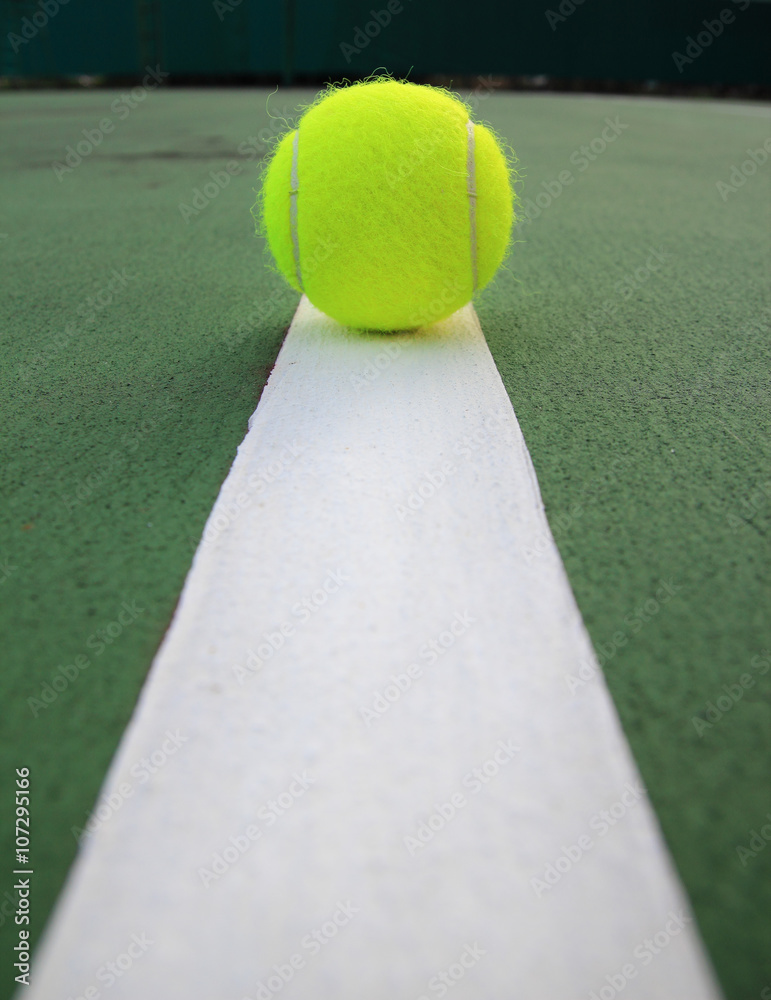 Tennis Ball on the tennis court