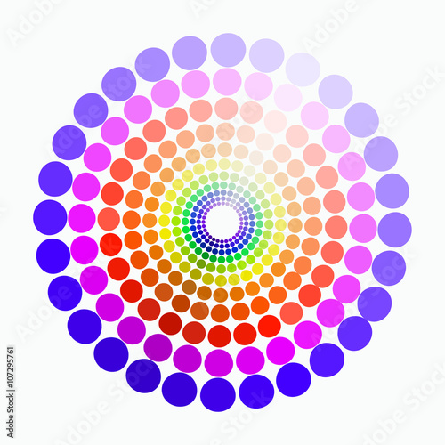 color circle colors red yellow green purple blue. 