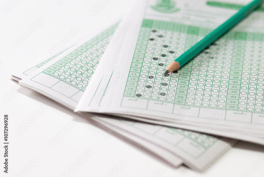 answer sheet, test score sheet with answers in thai education answer sheet, test score sheet with answers in thai education