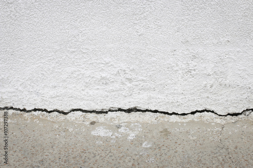 concrete wall with a crack in foundation