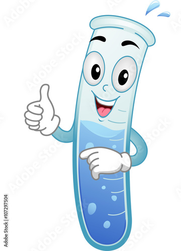 Mascot Test Tube Ok Sign Th...