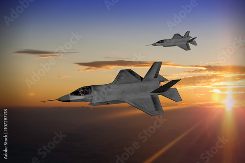 Canvas Print F-35 stealth fighter