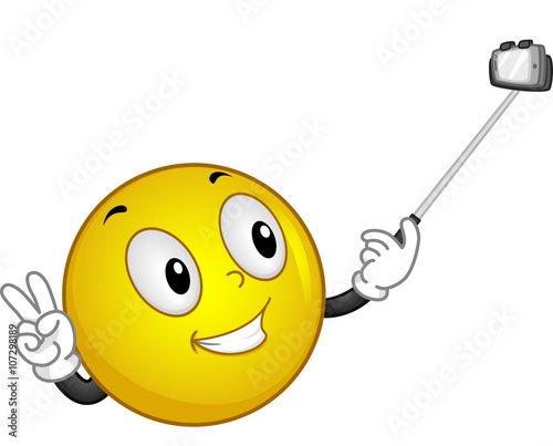 Smiley Handling Selfie Stick